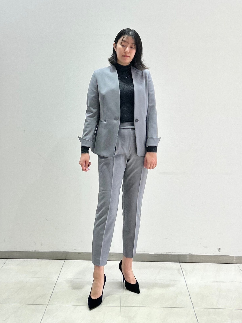 PLST ウォームリザーブジャケット、テーパードパンツ ウォームリザーブカラーレスジャケット、テーパードパンツ