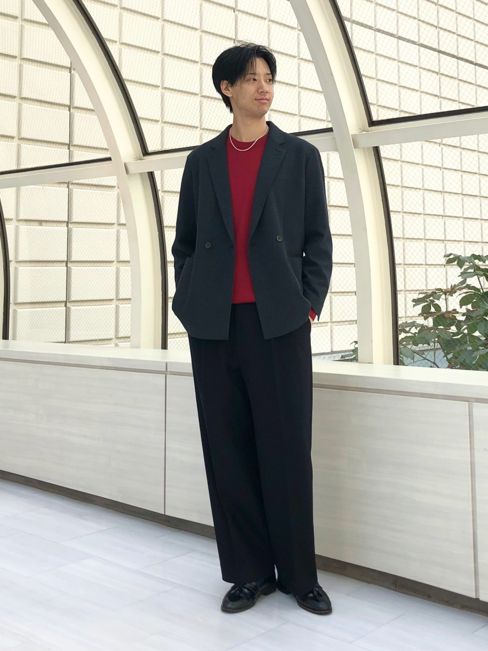 プレシャスニットメルトンダブルブレストジャケット、プレシャスニット