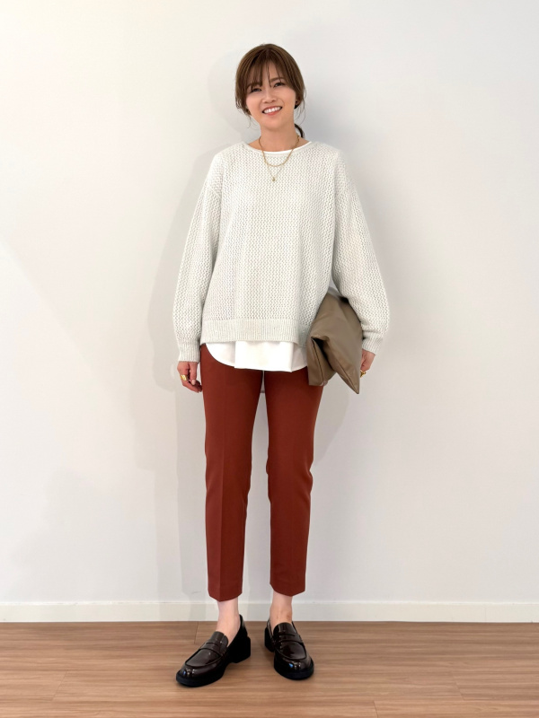 ツイードペプラムジャケット、PLUS STYLEパンプス（ローヒール）の