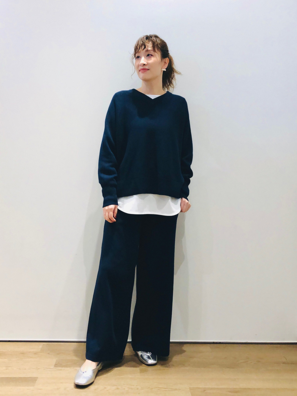 レーヨンブレンドテーラードニットベスト、レーヨンブレンドナロー