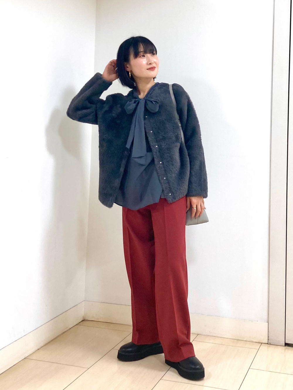 レーヨンブレンドテーラードニットベスト、レーヨンブレンドナロー