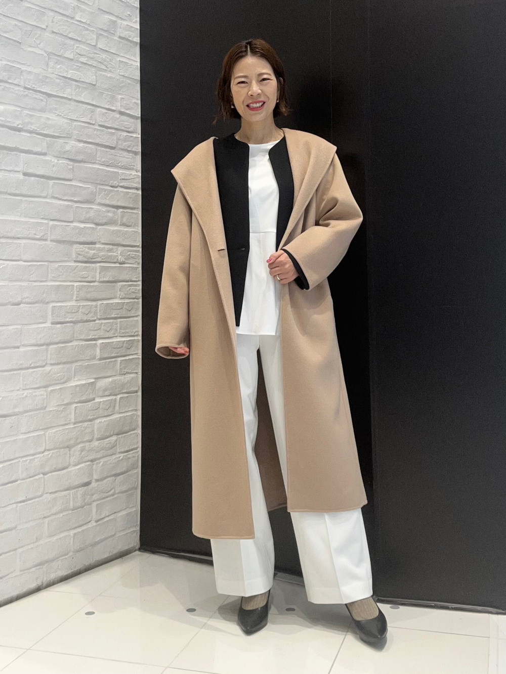 リラクシーショートトレンチコート、UVカットレーヨンブレンドメタル