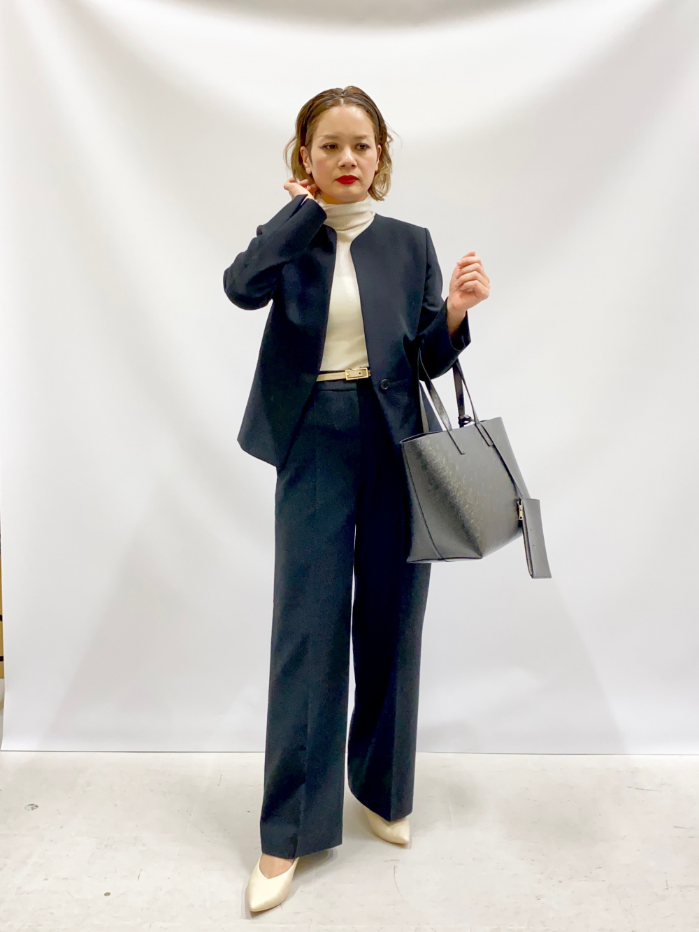 ウォームリザーブペプラムジャケット、ワイドパンツ（ウォームリザーブ