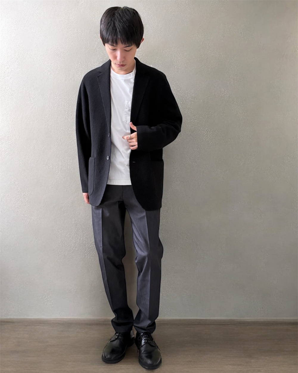 ハイパフォーマンスデニムトラウザーズ」の着用コーディネート| プラステ