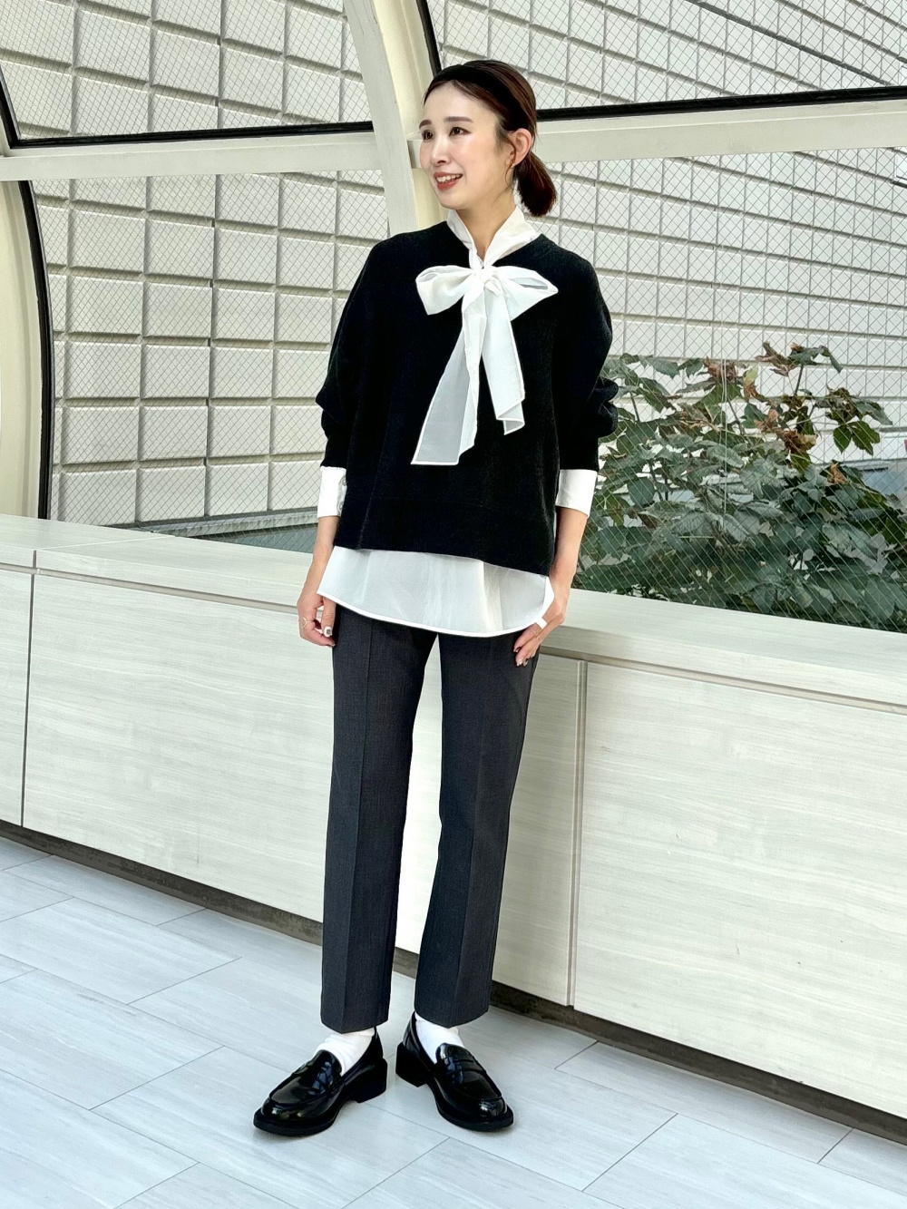 ウォームリザーブペプラムジャケット、トリアセブレンドストレート