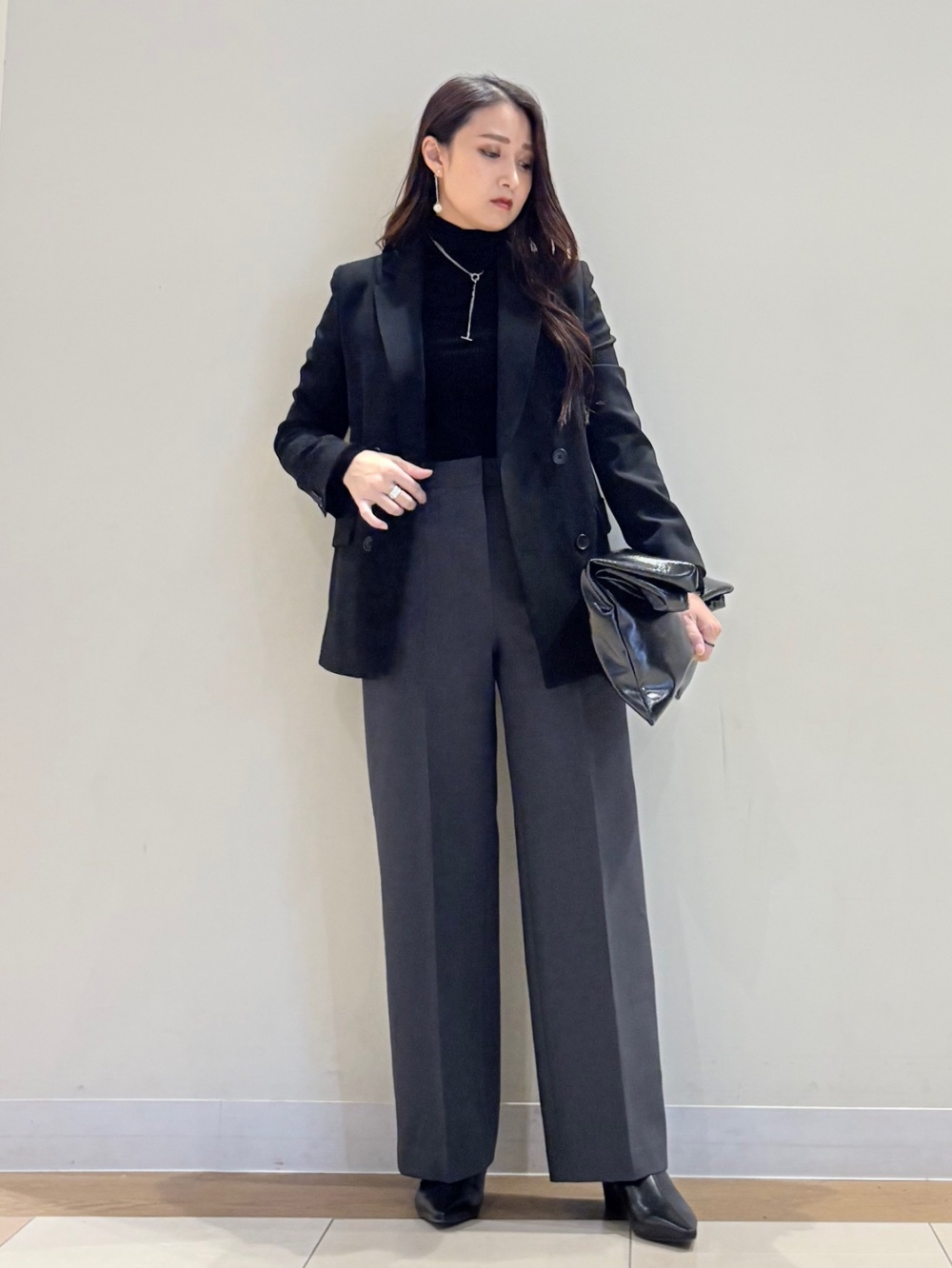 トリアセブレンドダブルジャケット、ワイドパンツ（ウォームリザーブ