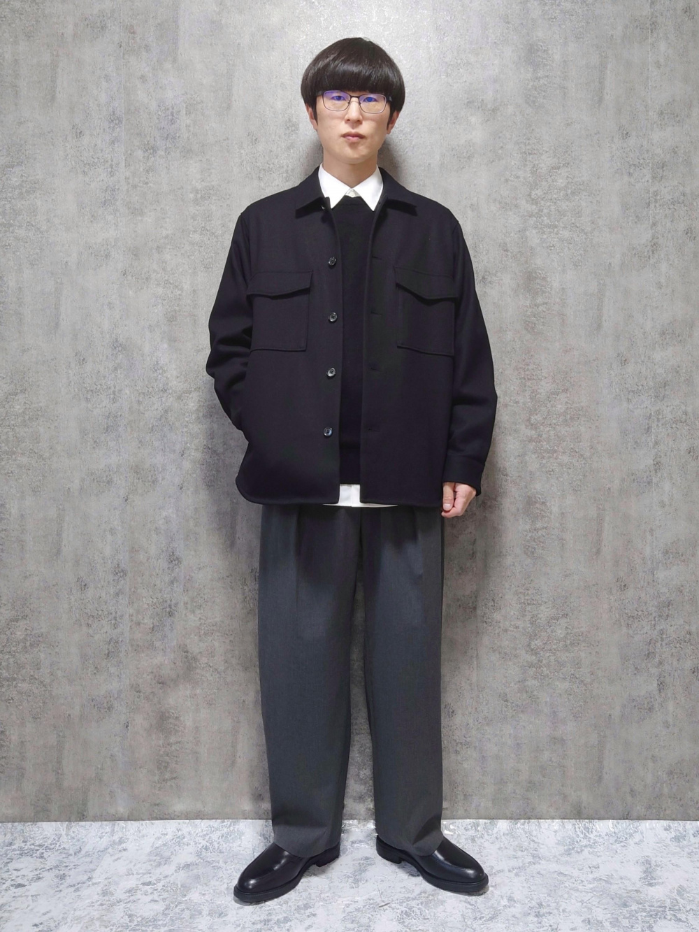 プレシャスニットメルトンシャツブルゾン」の着用コーディネート| プラステ