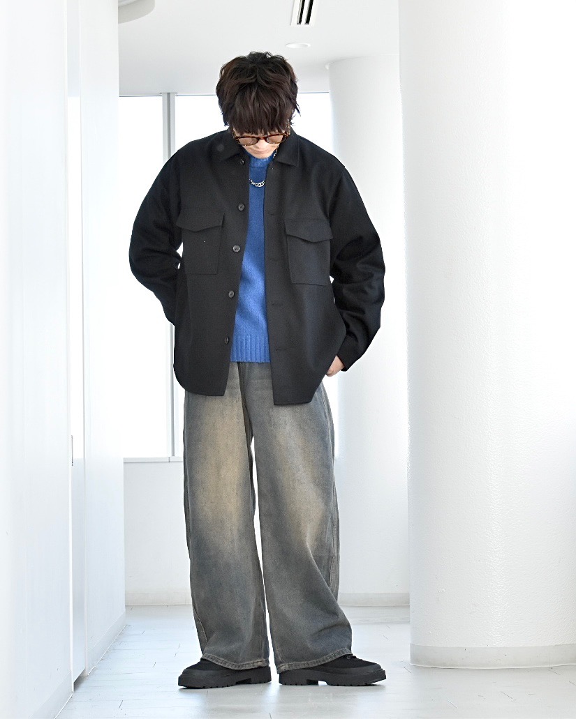 プレシャスニットメルトンシャツブルゾン、プレシャスニットメルトン