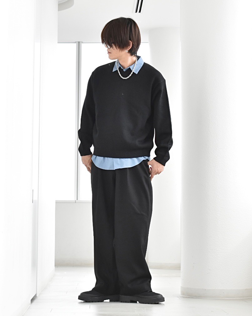 プレシャスニットメルトンワイドパンツ」の着用コーディネート| プラステ