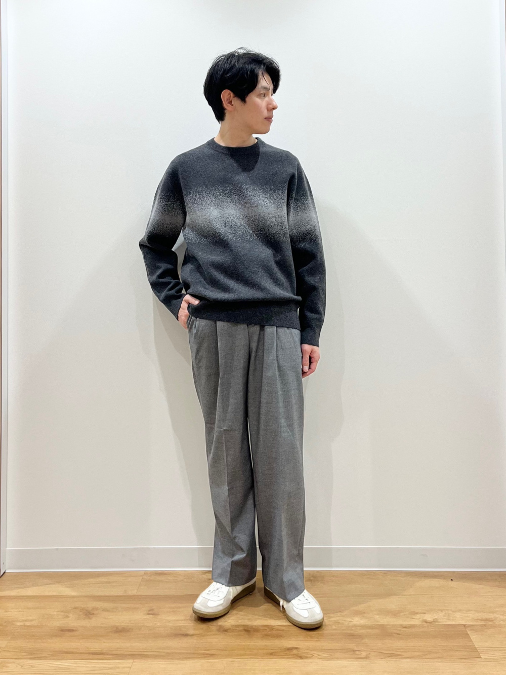 プレシャスニットメルトンノーカラージャケット、プレシャスニット