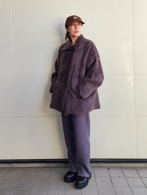 K*♡様 プラステ　フェザーヤーンニットコートSサイズ(通常Mサイズ) PLST(プラステ)公式 | フェザーヤーンニットコート