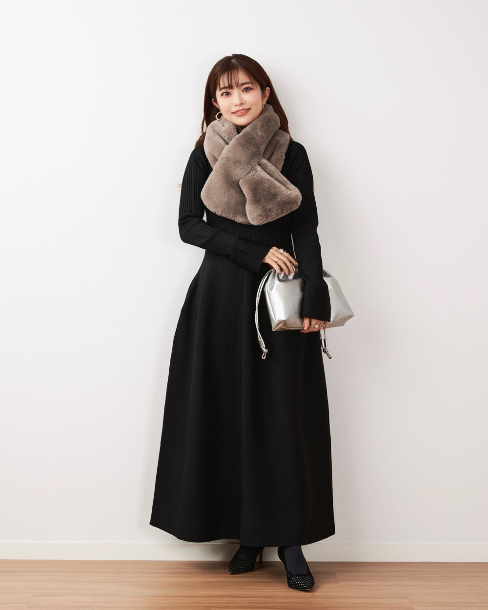 PLST HARUNOBUMURATA ニットフレアワンピース ブラック S 新品未開封!HARUNOBUMURATA PLST ニットフレアワンピ ブラック - メルカリ