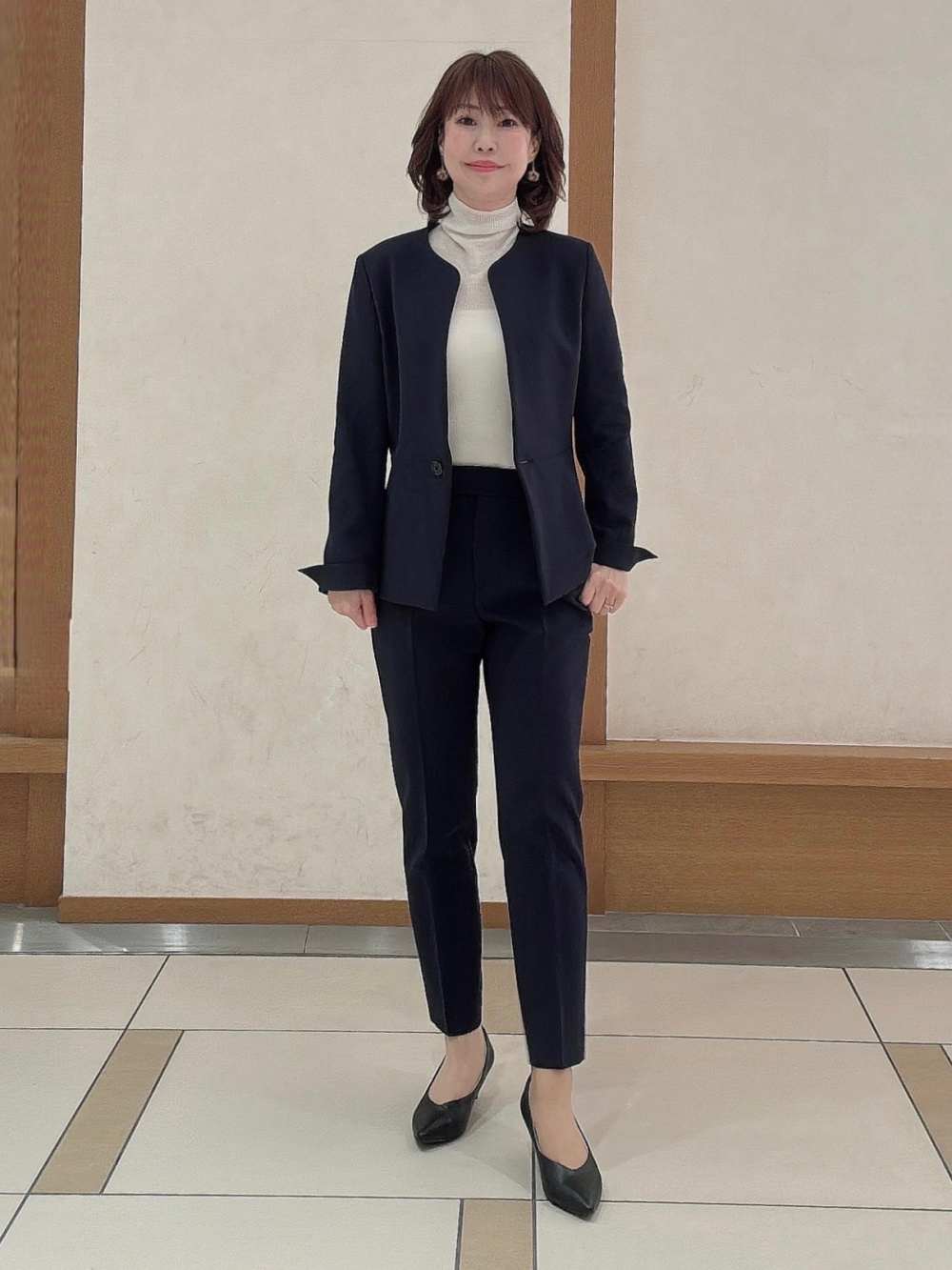 ウォームリザーブペプラムジャケット、テーパードパンツ（ウォーム