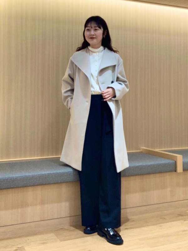 25AW✨新品タグ付 PLST ウールモッサ 2WAY スタンドカラーコート PLST(プラステ)公式 | ウールモッサ2WAYスタンドカラーコート