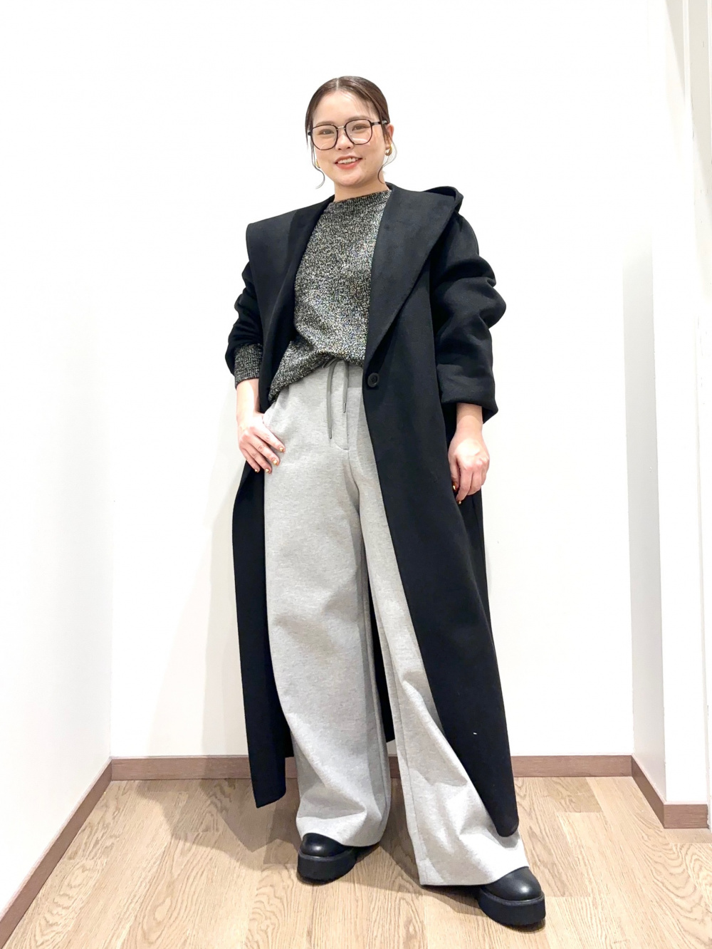 オーバーサイズテーラードジャケット、ウールブレンドリバーフーディー