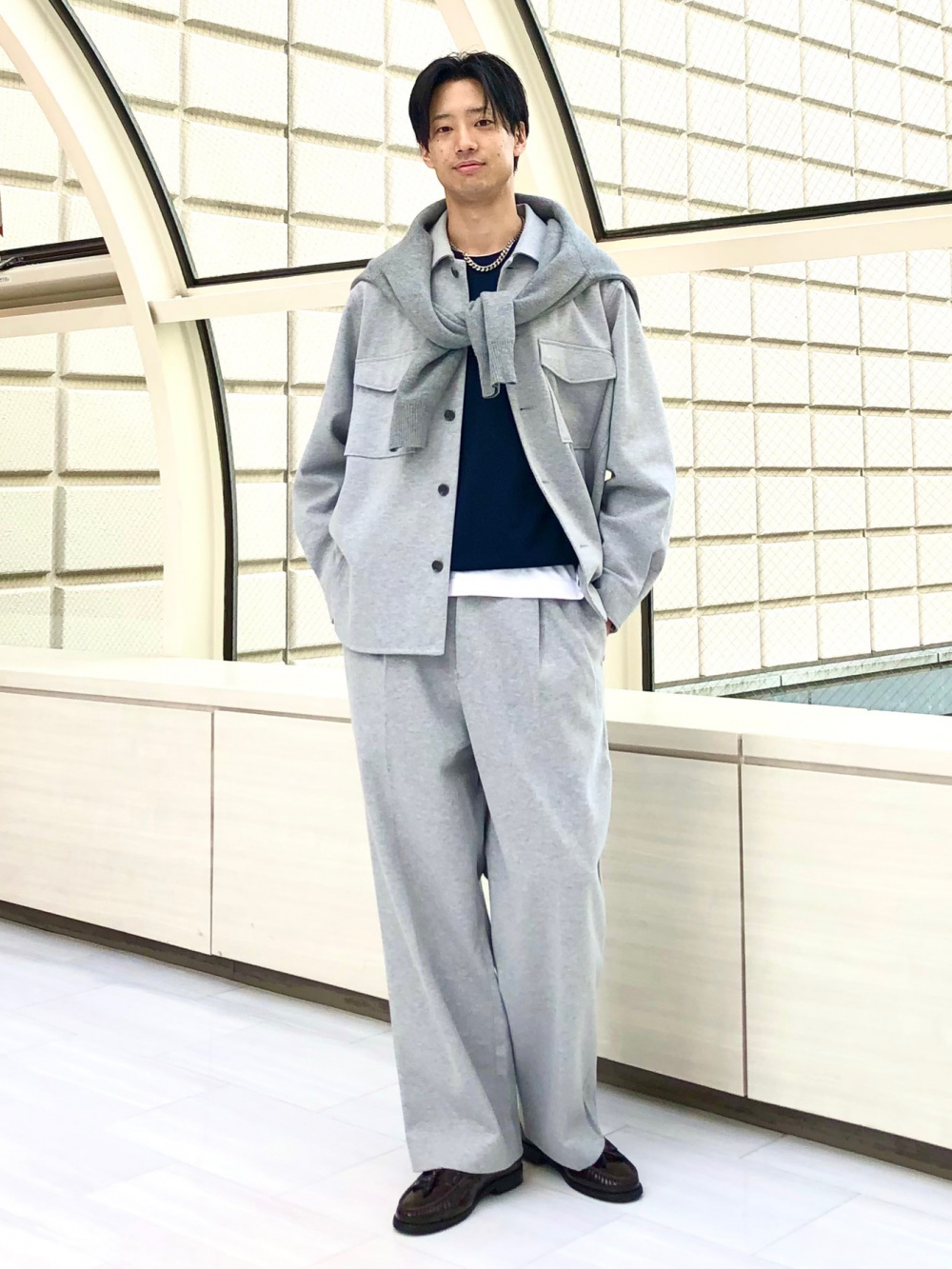 プレシャスニットメルトンシャツブルゾン、プレシャスニットメルトン