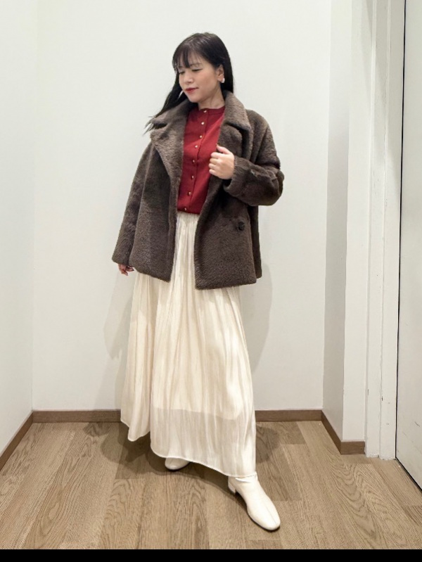 フェザーヤーンニットコート（レディース）の着用コーディネート一覧