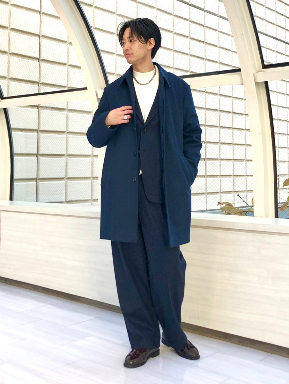 プレシャスニットメルトンダブルブレストジャケット、プレシャスニット