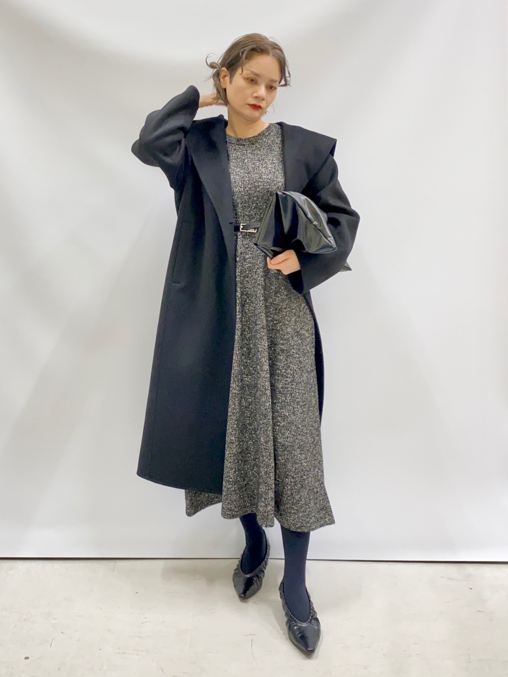 オーバーサイズテーラードジャケット、ウールブレンドリバーフーディー