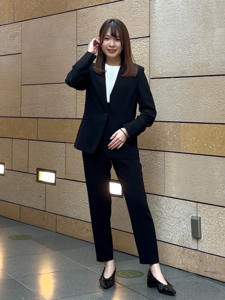 トリアセブレンドカラーレスジャケット、トリアセブレンドテーパード