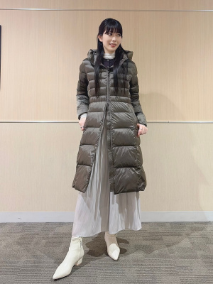 プラステ　【現行品】　リモンタパデッドロングコート　オリーブ　S PLST(プラステ)公式 | リモンタパデッドロングコート(レディース)