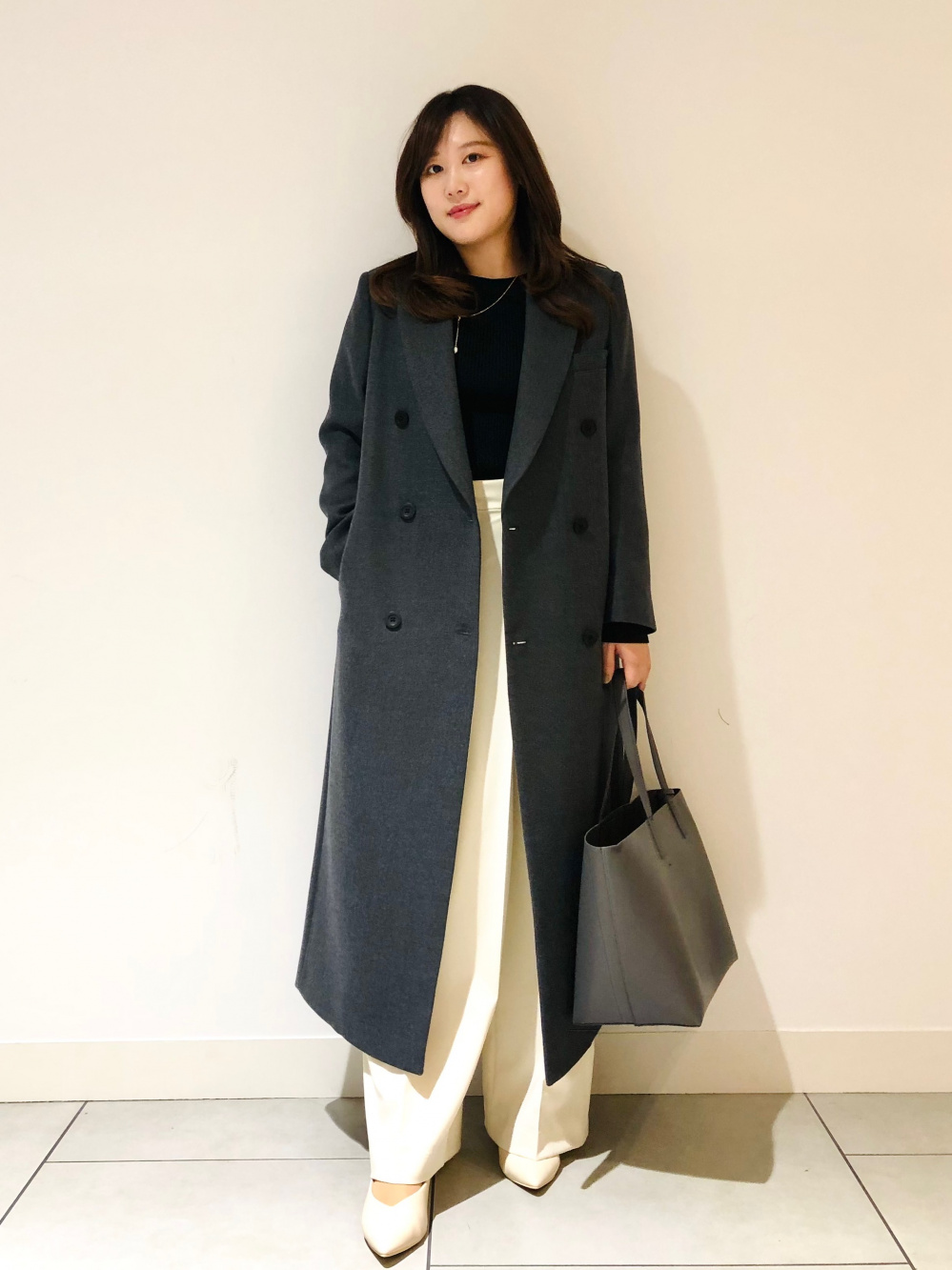 プレミアムオックスダブルジャケット、ワイドパンツ（リネンブレンド