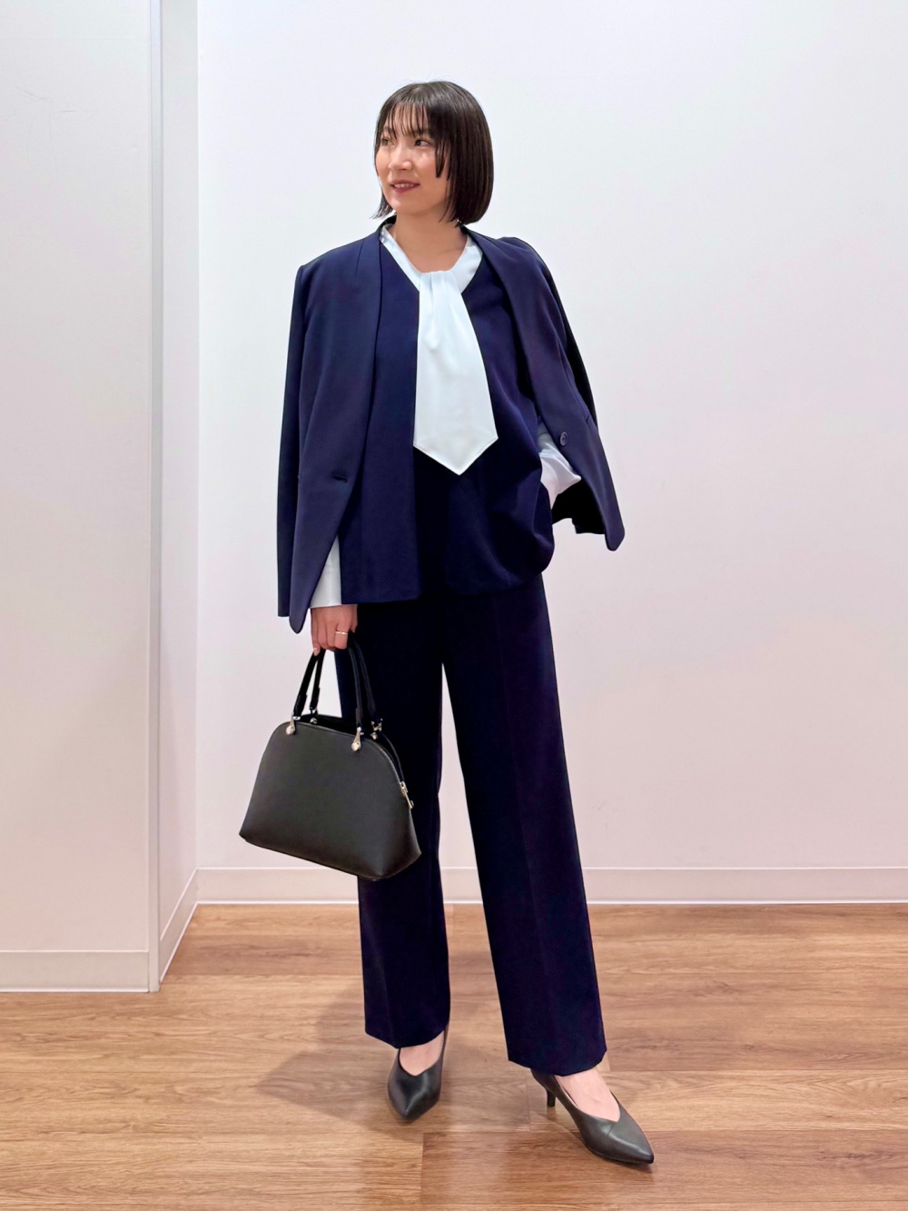 トリアセブレンドダブルジャケット、トリアセブレンドストレートパンツ