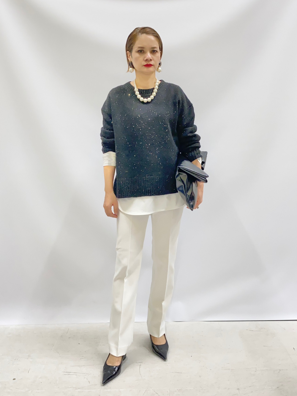 【coco様】PLST スパンコールミックスセーター PLST(プラステ)公式 | スパンコールミックスセーター