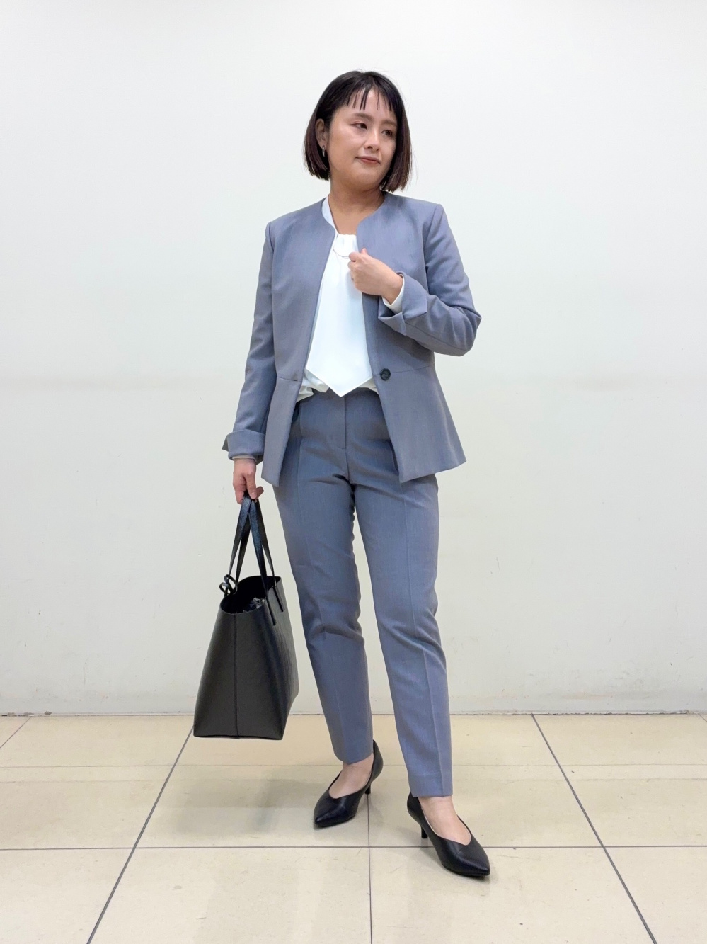 ウォームリザーブペプラムジャケット、テーパードパンツ（ウォーム