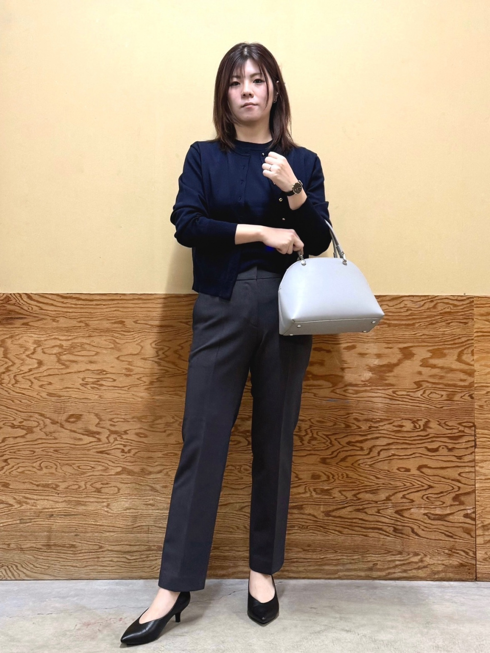 ウォームリザーブカラーレスジャケット、テーパードパンツ（ウォーム