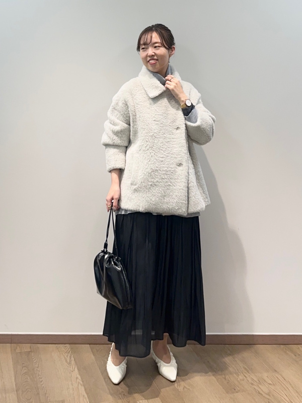 K*♡様 プラステ　フェザーヤーンニットコートSサイズ(通常Mサイズ) PLST(プラステ)公式 | フェザーヤーンニットコート