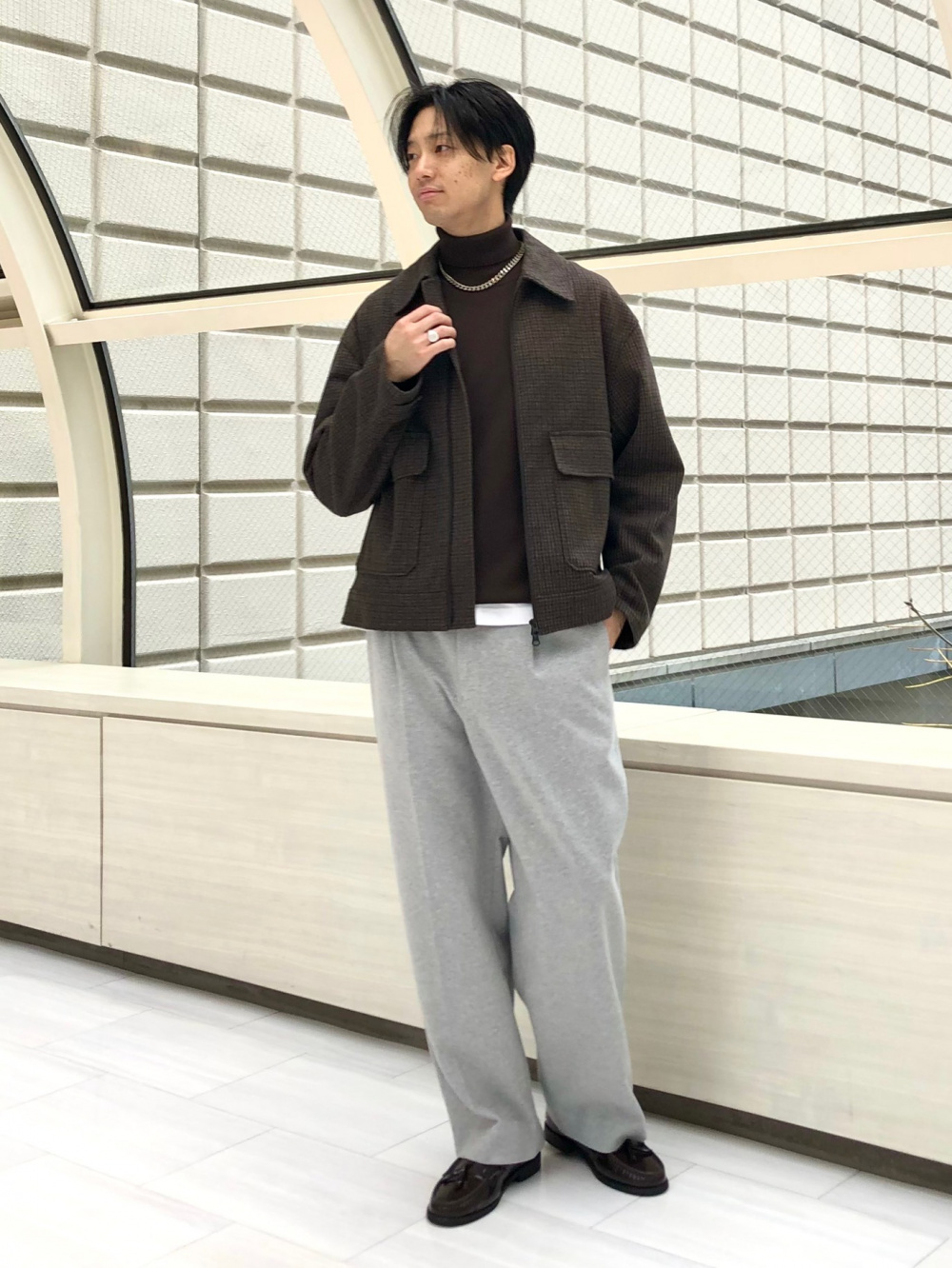 プレシャスニットメルトンワイドパンツ」の着用コーディネート| プラステ