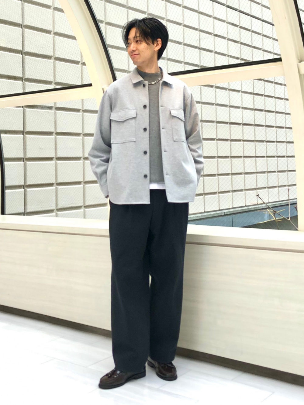 プレシャスニットメルトンワイドパンツ」の着用コーディネート| プラステ