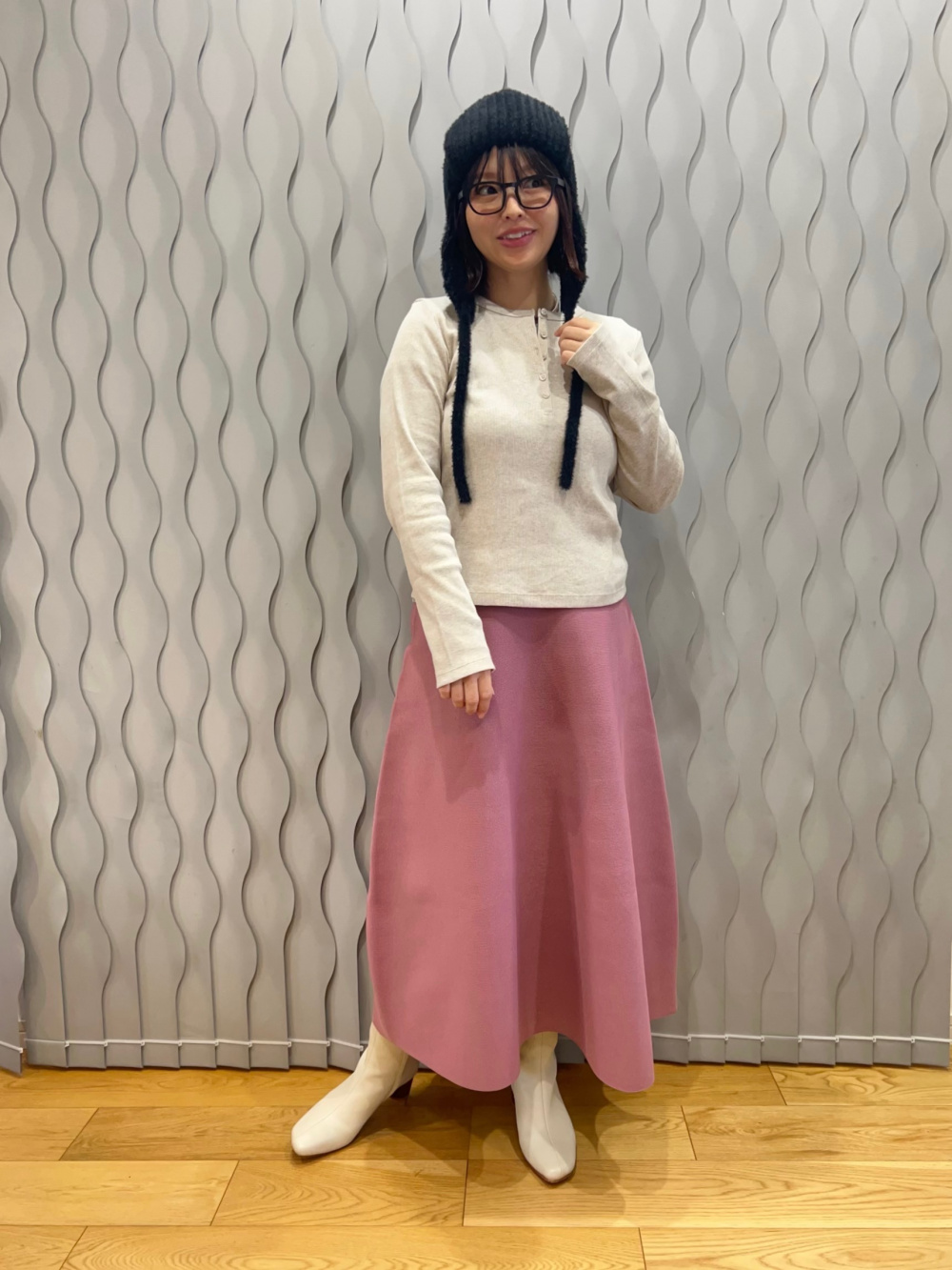 ホールガーメント®サーキュラーニットスカート、UVカットレーヨン