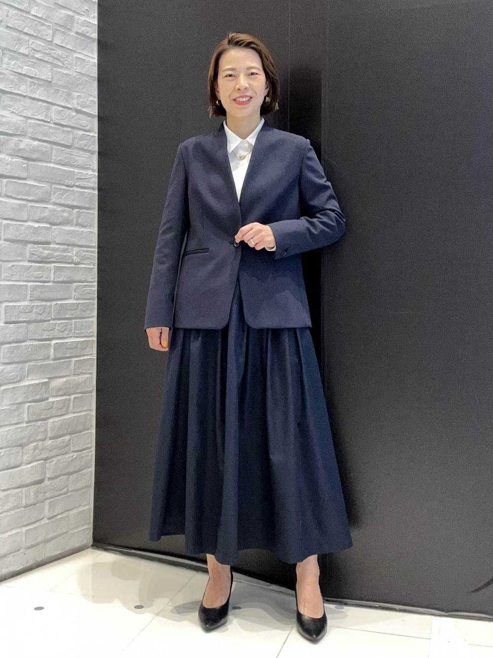 ウォームリザーブカラーレスジャケット、ワイドパンツ（ウォーム