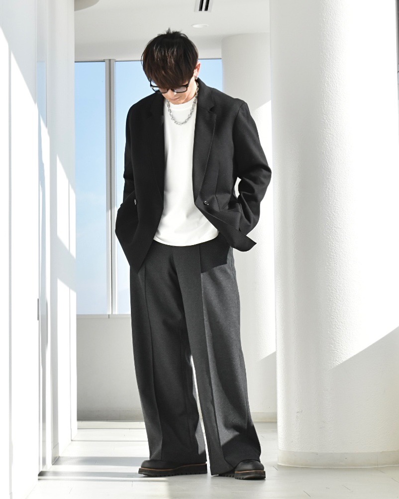 プレシャスニットメルトンダブルブレストジャケット、プレシャスニット