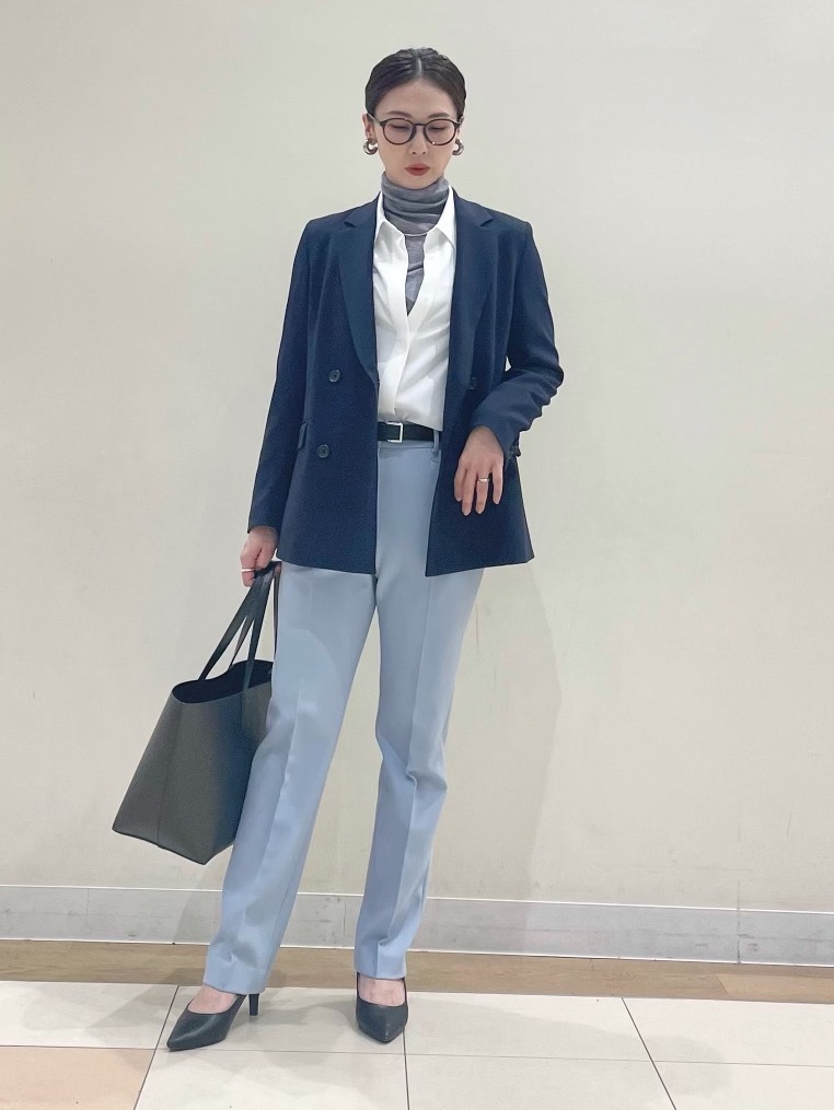 トリアセブレンドダブルジャケット、トリアセブレンドテーパードパンツ