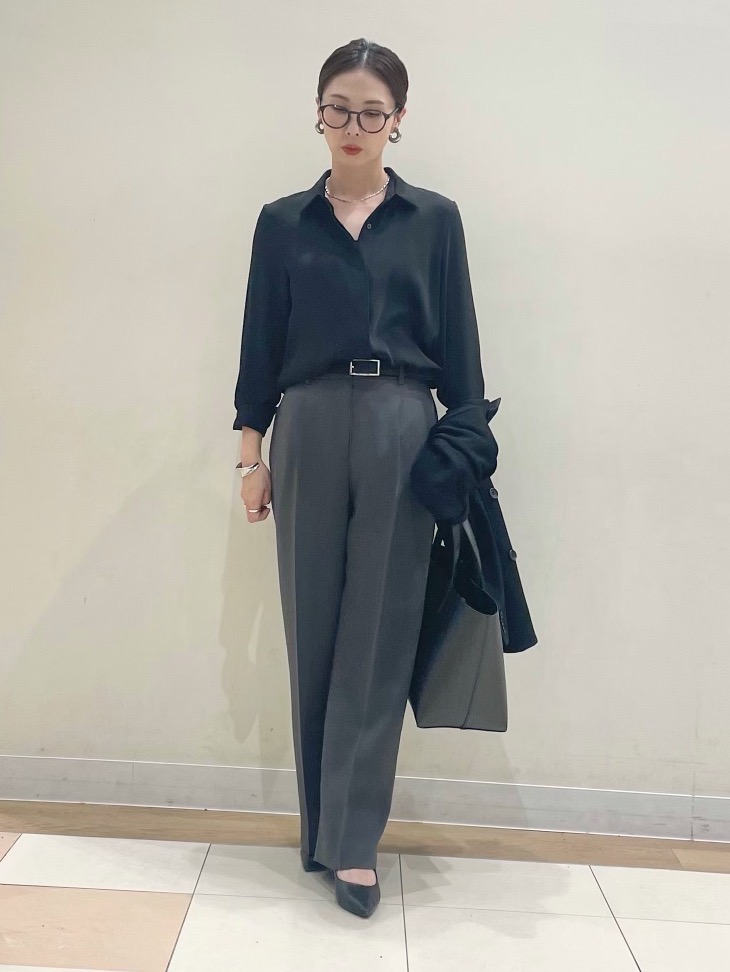 トリアセブレンドカラーレスジャケット、トリアセブレンドテーパード