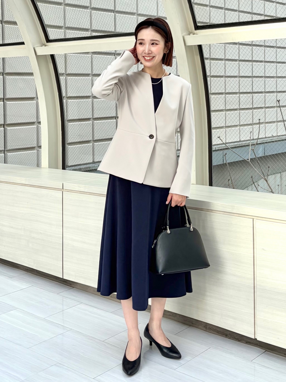 トリアセブレンドダブルジャケット、トリアセブレンドテーパードパンツ