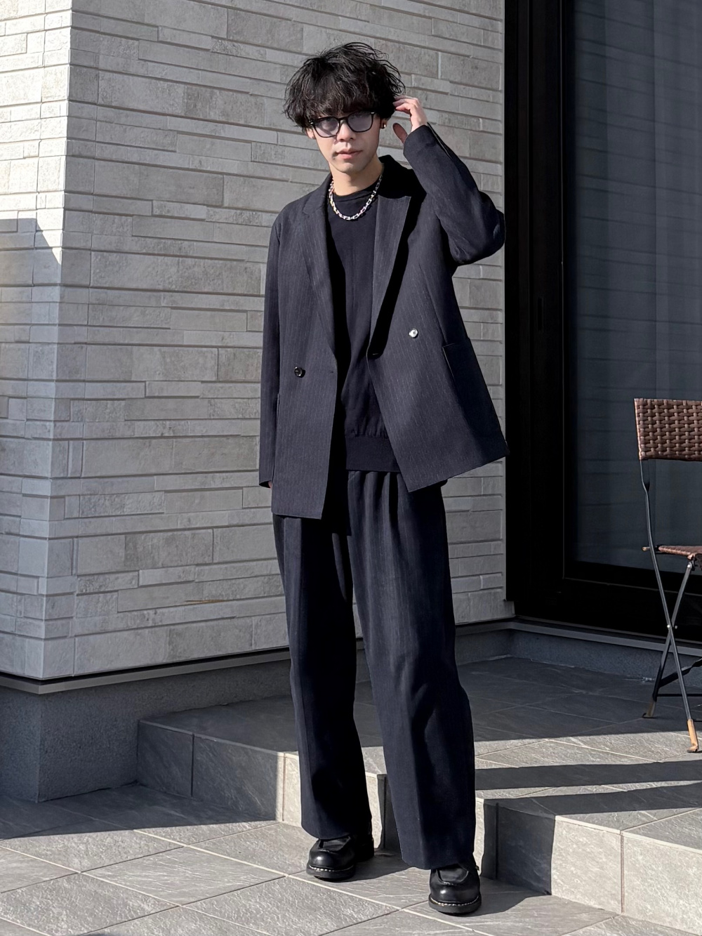 プレシャスニットメルトンダブルブレストジャケット、ウォッシャブル