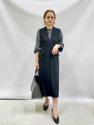 PLST(プラステ)公式 | ジョーゼットジャージージャンパーワンピース