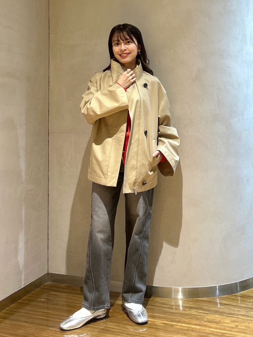 ショートトレンチコートを使ったコーデ