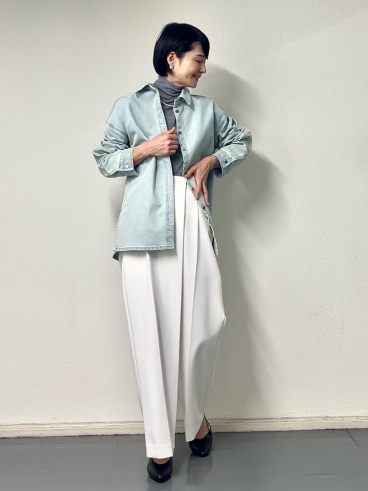 ライトサテンギャザーブラウス、ジョーゼットジャージージャンパー