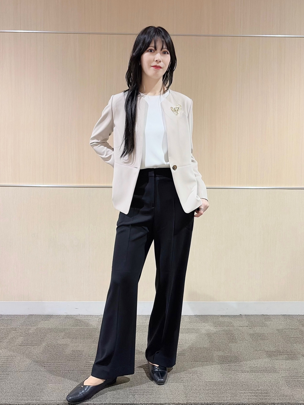 トリアセブレンドペプラムジャケット、トリアセブレンドストレート