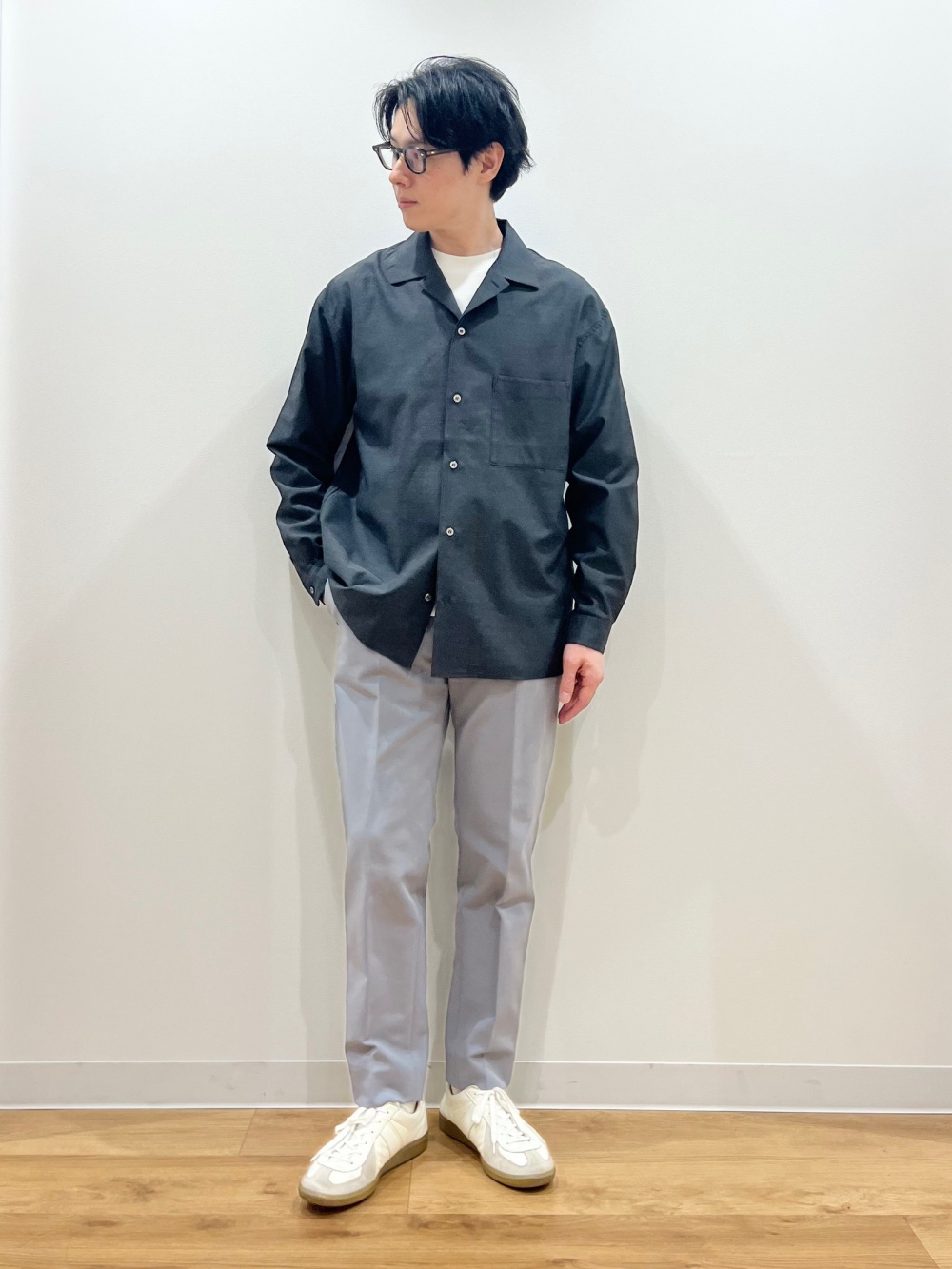 新品未使用 PLST（プラステ） レーヨンブレンドフルジップシャツブルゾン PLST(プラステ)公式 | レーヨンブレンドフルジップシャツブルゾン(メンズ)