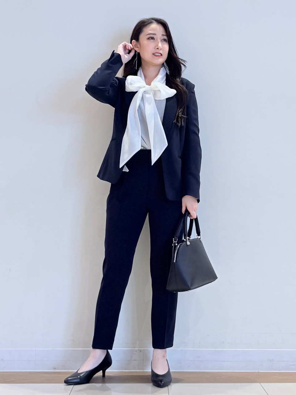 トリアセブレンドカラーレスジャケット、トリアセブレンドテーパード