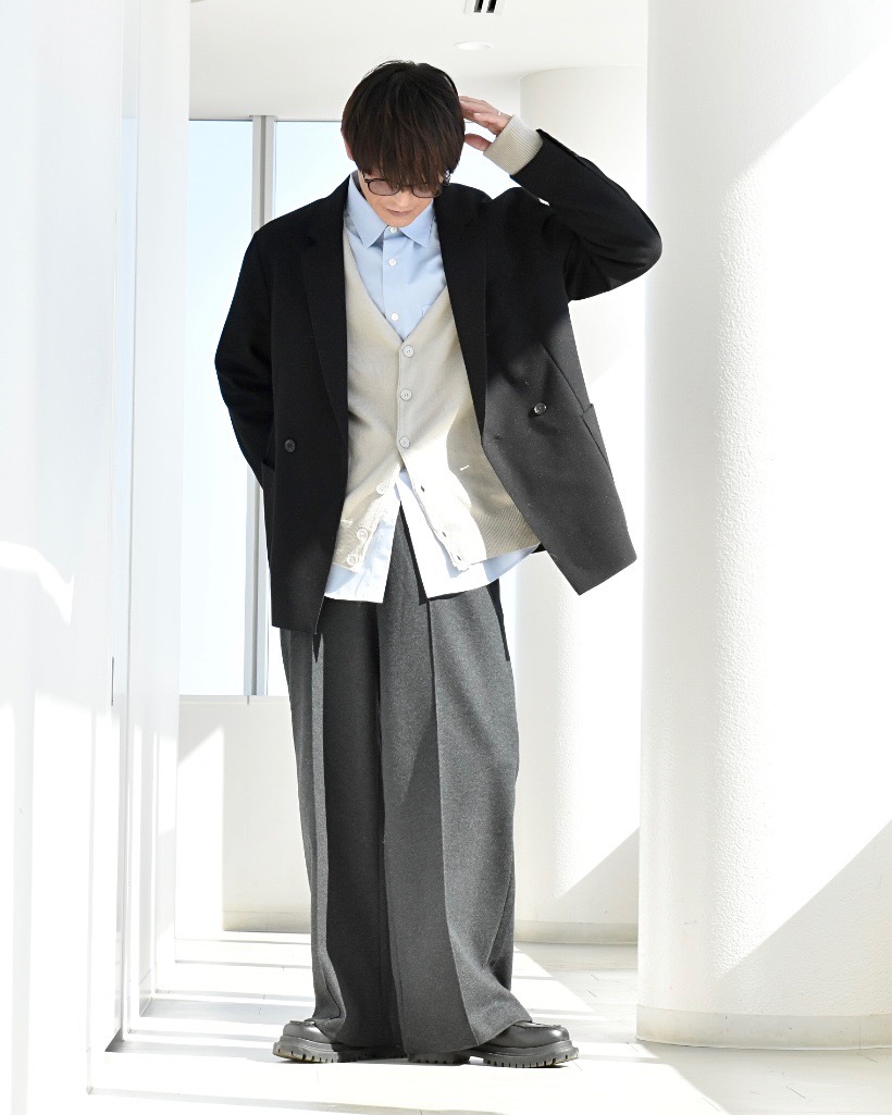 【PLST】プラステ　プレシャスニット　メルトンダブルブレストジャケット　S PLST(プラステ)公式 | プレシャスニットメルトンダブルブレスト