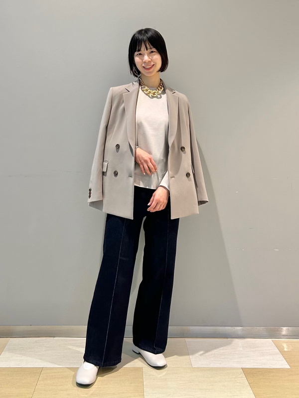 トリアセブレンドダブルジャケット、マルチファンクションクルーネック