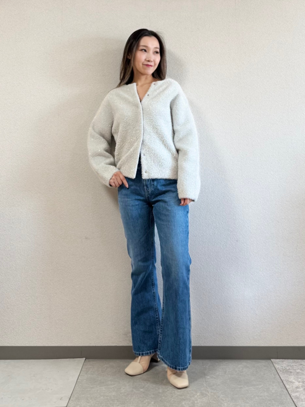 丈長め】ワイドパンツ（ウォームリザーブ）、フェザーヤーン2WAY