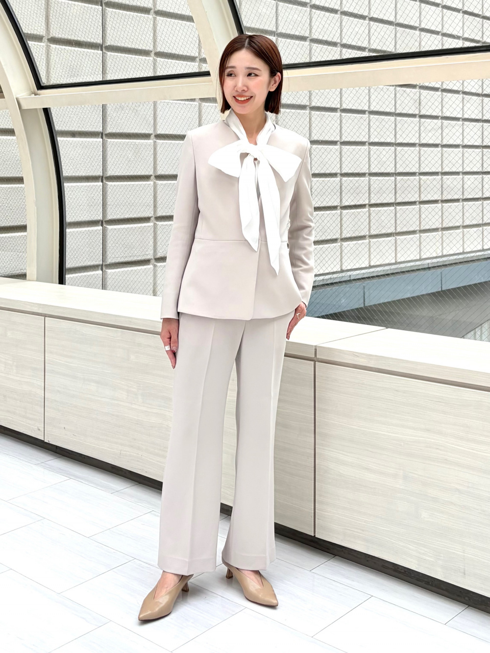 トリアセブレンドペプラムジャケット、トリアセブレンドストレート